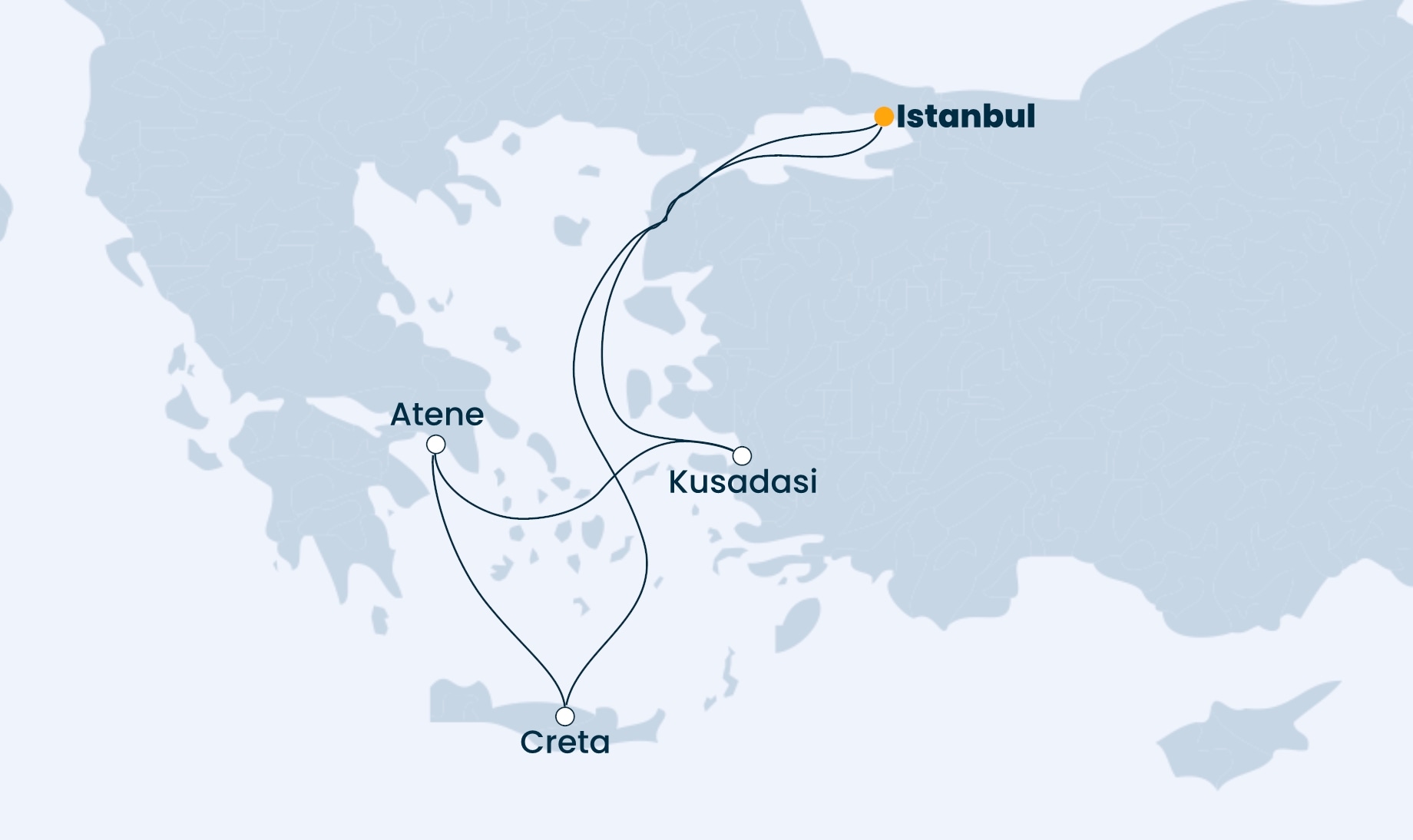 costa mediterraneo istanbul itinerario